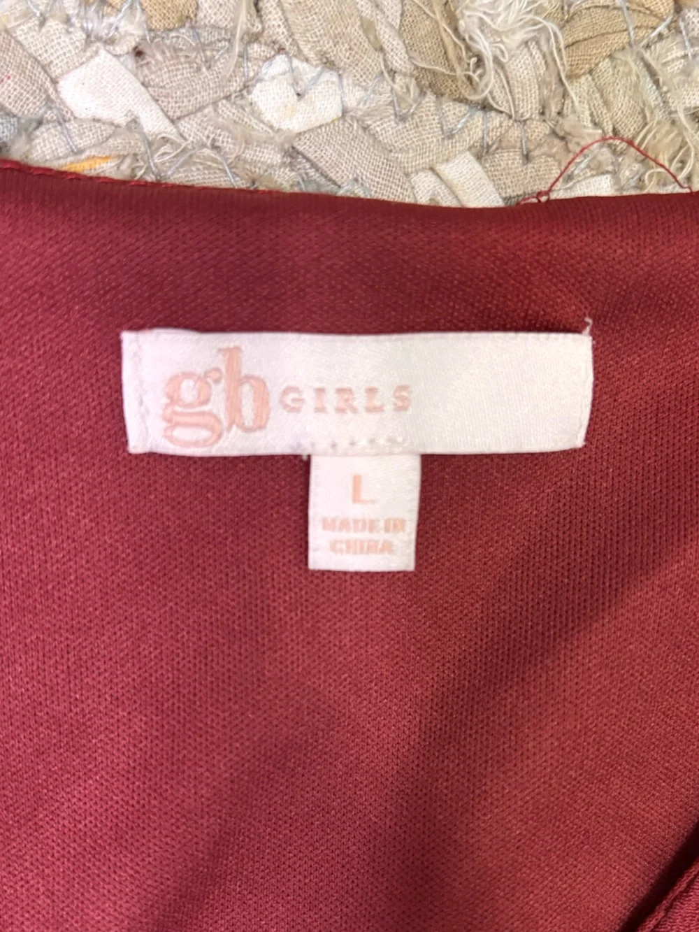 GB girls Rosewood Red Knit Dress